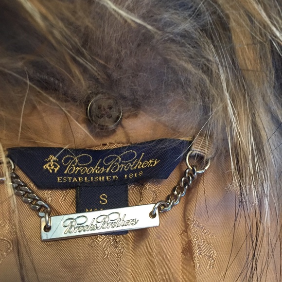 Brooks Brothers down puffer coat w/ fur collar - Picture 2 of 6